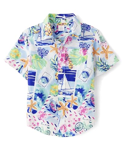 Image of Gymboree,Matching Family Short Sleeve Button Up Shirt