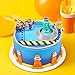 DecoSet® Minions Fart Bubble Blaster Cake Topper, 4 Piece Decoration Set With Working Bubble Wand, Stand, & Kevin, Bob, & Stuart Minions | For Birthday And Celebrations
