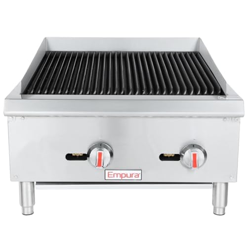 Empura ECB-24S 24 Inch Countertop Gas Radiant Charbroiler | Commercial Char-Grill Broiler thumb #1