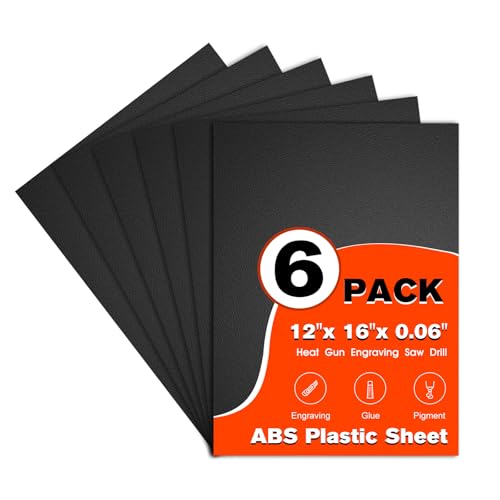 ABS Plastic Sheet 1/16 Inch Thick Black Plastic Sheet...