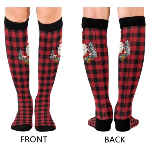 Image of Wusikd Heartbeat Symbol Compression Socks for Women and Men Circulation Black Long Socks for Athletic Running 1