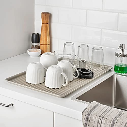 Image of Ikea Dish Drainer, Beige / Galvanised (52 x 35 cm)(Galvanized steel, Polyester powder coating)