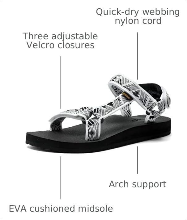 Image of Women's Original Sandals Comfortable Quick-Drying Casual Sport Sandal Walking Hiking Water Sandals With Arch Support