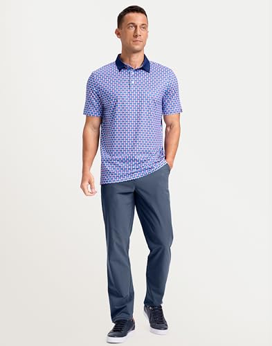 Image of Men's Golf Polo Shirts Dry Fit Performance Moisture Wicking Casual Print Golf Shirts for Men Breathable