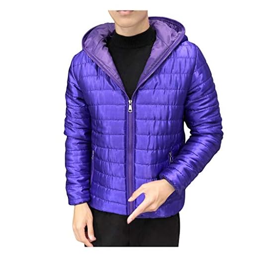 Alalaso Men's Autumn Winter Casual Solid Jacket Long Sleeved Coat Purple