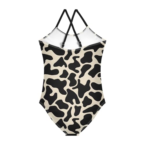 Milk Pattern Girls One Piece Swimsuits Summer Quick Dry Beach Bathing Suit2
