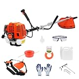 Gas Weed Eater, 52CC 2-Stroke Weed Wacker Gas Powered, 2 in 1 Multi-Functional String/Grass Trimmer, Brush Cutter for Gardening Shipping from USA Fast Arrival