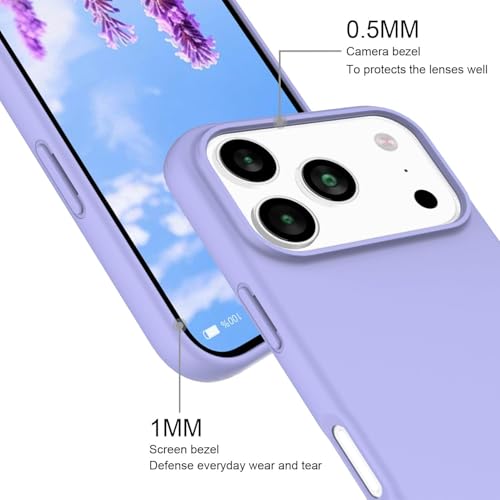 Image of Back Cover Compatible with iPhone 17 Pro Max Case Liquid Silicone Full Protection Shock Proof Back Cover for iPhone 17 Pro Max (Purple)