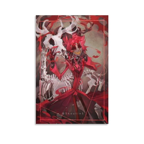 IUWRFNXA Hazbin Hotel Poster Anime Art Wallpaper Canvas Poster Canvas Wall Art Prints for Wall Decor Room Decor Bedroom Decor Gifts 12x18inch(30x45cm) Unframe-Style