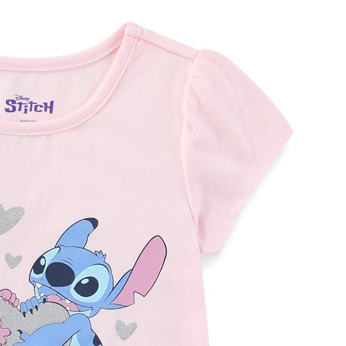 Image of Disney Lilo & Stitch Girls 2 Piece Short Sleeve T-Shirt and Legging Pants Set for Big Kids