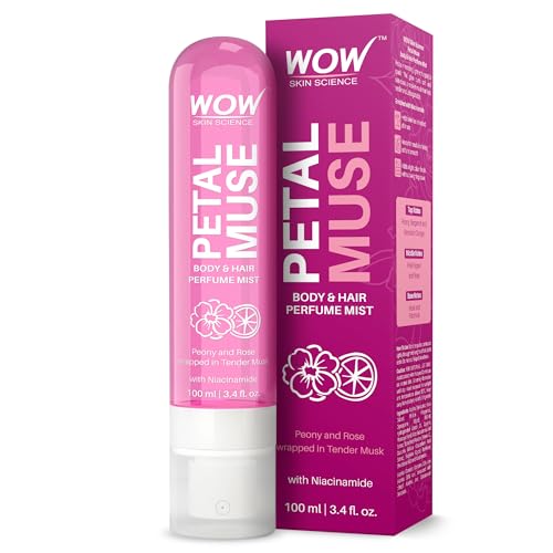 Image of WOW Skin Science Petal Muse Body & Hair Perfume Mist for Women | Feminine Floral Rose Musk with Niacinamide | Lightweight, Skin-Close Fragrance for Women & Unisex Wear | Peony & Rose Wrapped in Tender Musk | 100 ml