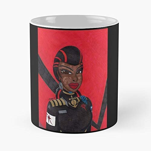 Red Vermillion Pop Art African American Coffee Mugs