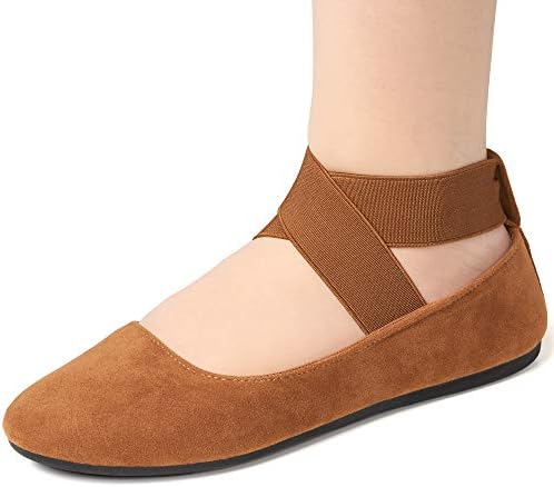 Alpine Swiss Peony Women's Ballet Flats Elastic Ankle Strap Shoes MS Tan 8 M US Review | Image 4
