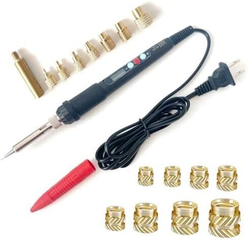 (370PCS) Digital Soldering Iron and Heat Set Insert Tool Kit, 60W, 370 Pieces