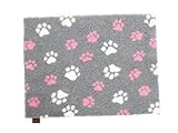 Vetbed Isobed SL grau rosa Pfoten 50 x 75cm
