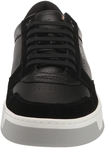 BOSS Men's Low Top Sneakers with Soft Leather and Suede Trim, Galaxy Black, 13 | Image 1