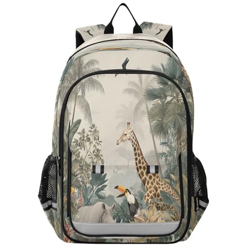 Sac à dos ordinateur portable enfants ergonomique motif palmier grand volume