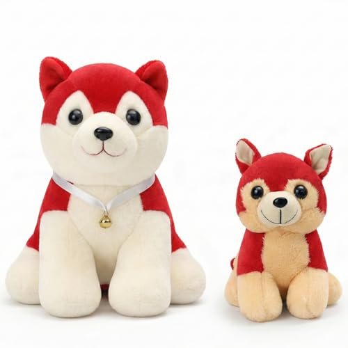 Image of Tabitha Stuffed Toys-Ultra Soft Plush Toy for Kids | Birthday Gifts for Kids and Girls | (Combo of 2 Toys 35 Cm Red Dog & 25 Cm Red Cat)