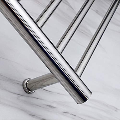 Heated Towel Rack, Stainless Steel Electric Towel Warmer, 10 Bars Bathroom Heated Drying Rack, Wall-Mounted Plug-in/Hardwired Design Towel Rail,1,Hardwired (2 Hardwired)