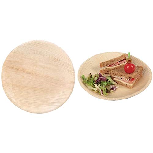 4 x NatureStar Einweg-Teller Palmblatt rund DM 25x2cm VE=25 Stück natu