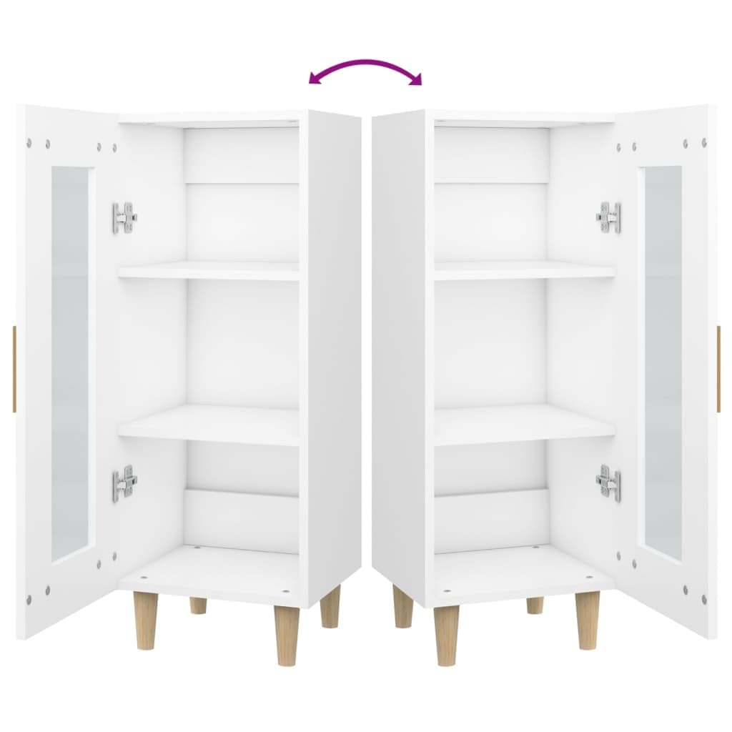 vidaXL Aparador Auxiliar Mueble Almacenamiento Teléfono Salón Sala de Estar en Casa Habitación Decoración de Madera Contrachapada Blanco