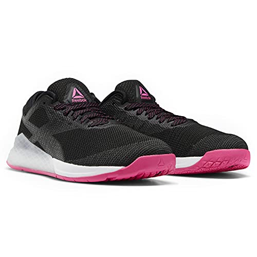 Reebok Women's Nano 9 Cross Trainer, 7 US, Black/Black/Proud Pink