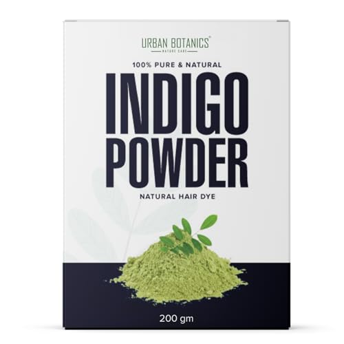 Image of UrbanBotanics 100% Raw & Natural Indigo Powder for Natural Hair Color, Organic & Chemical-Free, For Men & Women, 200g