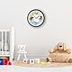 Bruni Dinosaurier Kinderwanduhr - Kinderzimmeruhr für Mädchen und Jungen, Wand-Uhr ohne Tickgeräusche, lautlos