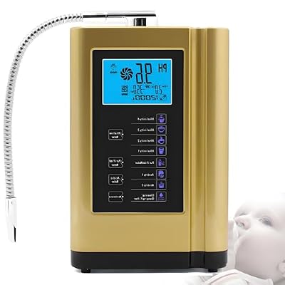 Water Purifier Machine?Alkaline Water Ionizer Machine,PH 3.5-10.5, Up to 600mV ORP, with 7 Water Settings, 8000 Liters Per Filter,Auto-Cleaning,Intelligent Voice Gold