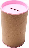 15 un. Cofre De Papelão Colorido - Cofrinho 10x6 Cor:Rosa Bebê