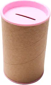 15 un. Cofre De Papelão Colorido - Cofrinho 10x6 Cor:Rosa Bebê