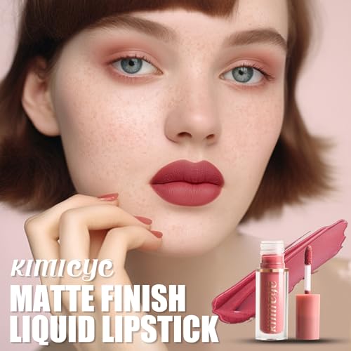 Kimieye LIP0907 12Pcs Velvet Matte Liquid Lipstick Set, Waterproof Long Lasting Quick-Drying Non-Stick Cup Nude Lip Stain Kit, Up To 24H Wear, Professional Lip Makeup Gift Kit For Women thumb #1