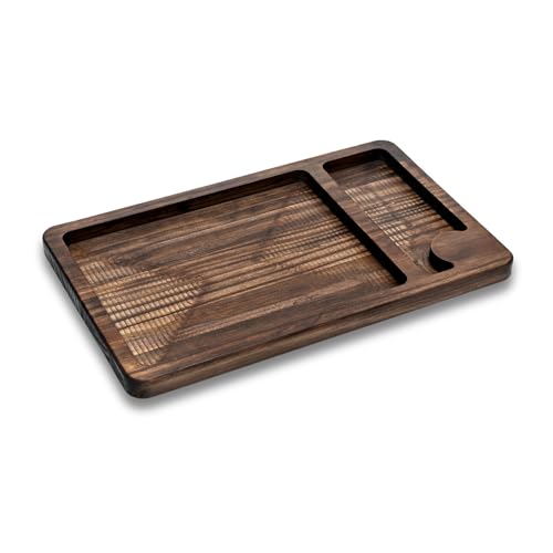 Bandeja de Madera Artesanal para Servir Aperitivos o como Vaciabolsillos - Regalo Original - Hecha a Mano en España - Madera de Pino Natural con Aceite Alimentario - Diseño Elegante