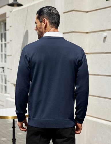 COOFANDY Mens Cardigan Sweaters Long Sleeve V Neck Cardigans Lightweight Knitted Button Down Sweaters with Pockets2