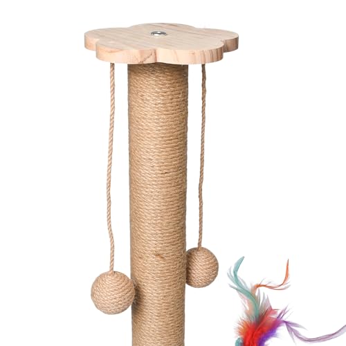 Rascador para gatos con sisal y madera, 50 cm miniatura 5