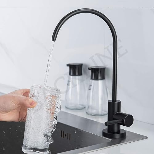 Image of Backline RO Water purifiers Faucet 304 Stainless Steel Kitchen Sink Faucet Tap 360 Degree Rotatable | Ro Faucet tap for Undersink for All Ro Water Purifier (Black Matt)