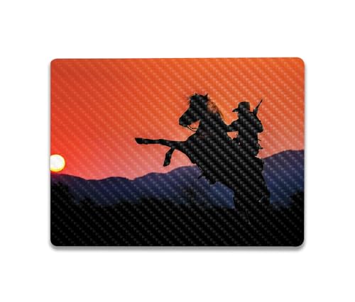 Image of MightySkins Carbon Fiber Skin Compatible with Microsoft Surface Laptop Go 3 (2023) Full Wrap Kit - Bronco Sunset | Protective, Durable Textured Carbon Fiber Finish | Made in The USA