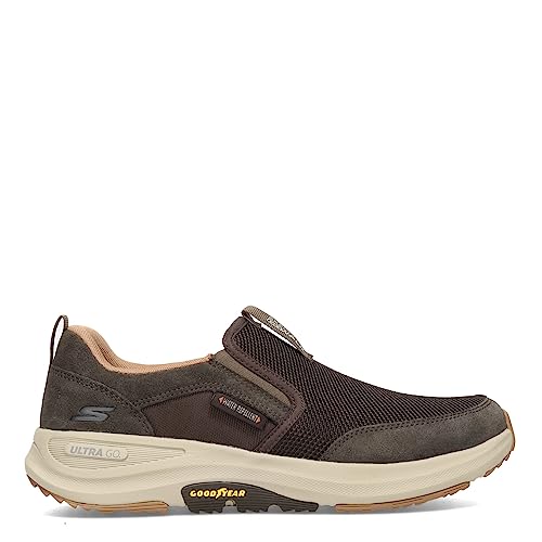 Skechers mens Go Outdoor - Athletic Slip-on Trail Hiking With Air Cooled Memory Foam Walking Shoe, Brown, 9.5 US