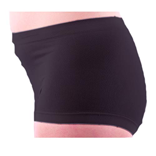 BODYPERFECT Culotte Microfibra, Boxerino Shorts Danza Donna Pantaloncino Elasticizzato Traspirante (Nero, L)