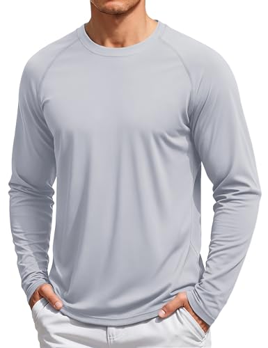 TACVASEN Mens UPF 50+ Long Sleeve Shirts Rash Guard Breathable Quick Dry Athletic Workout Running...