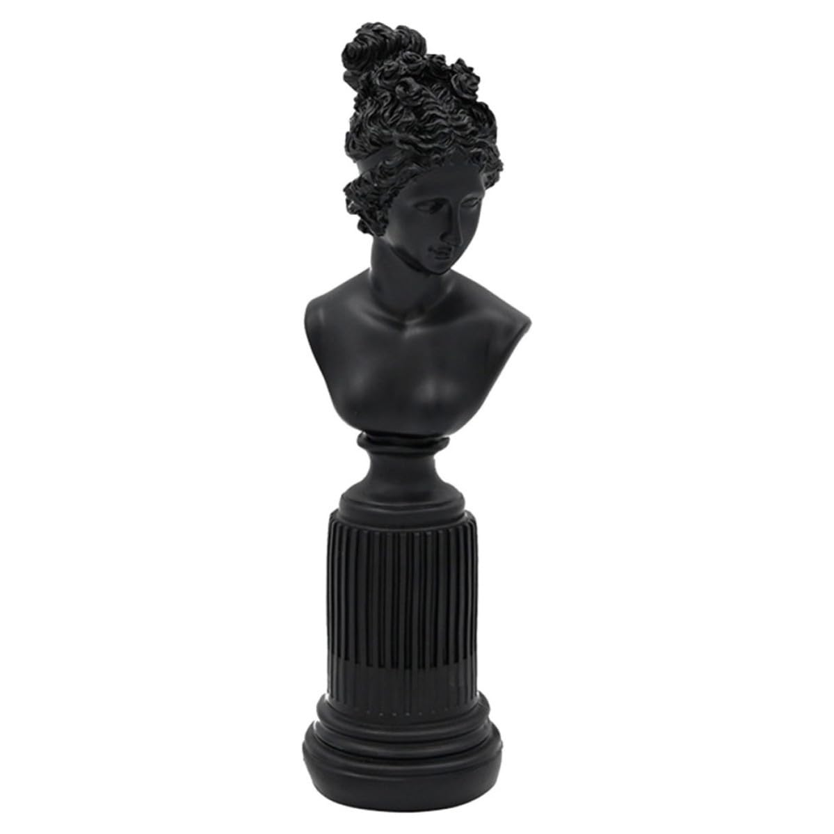 Abstracta Figura Decorativa Negra Escultura, de Resina Diosa