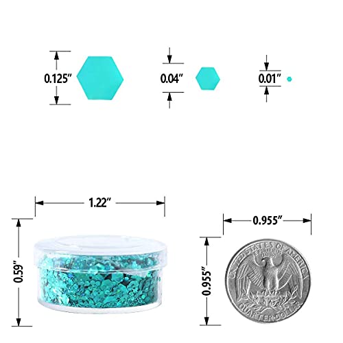 Holographic Chunky Glitter, Set of 12, Licool Craft Glitter for Resin Art Crafts, Cosmetic Glitter for Nail Body Face Eye, Epoxy Resin Glitter Sequin Flake Sparkle for Slime Tumbler Jewelry Making - Thumbnail 4