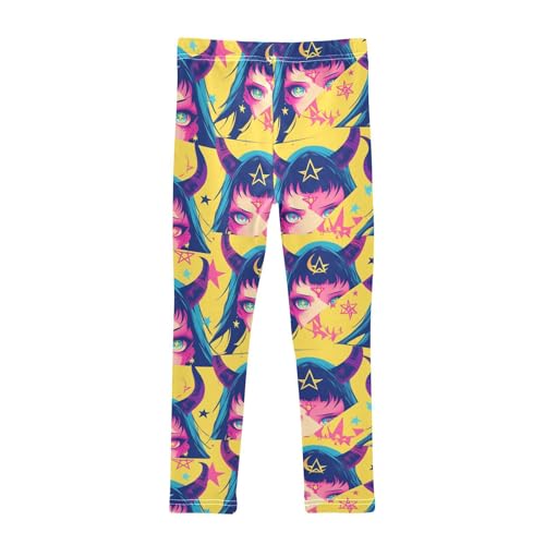 Rainbow Polka Dots Kids Girl's Athletic Leggings Casual Full Length Yoga Pants Exercise2