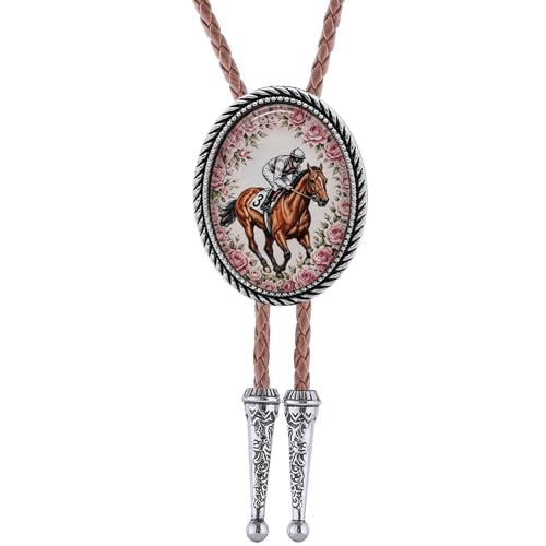 Image of Jeilwiy Bolo Tie for Men Western Cowboy Gothic Bolo Tie Necklace Halloween | Glow in Dark Bolo Tie for Men Women, 3D Halloween Bolo Tie, Gothic Western Ties, String Ties for Men Rodeo Leather Necktie
