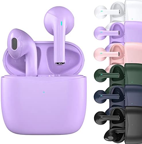 WATCHEM Wireless Earbuds Pro TWS Earphones, 5.0 Bluetooth in-ear headphones, IPX5 Waterproof, TWS Bluetooth Earphones, Fast Charging Case, AI supported, iOS and Android (Pink)