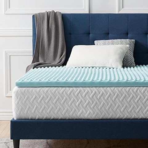 LUCID Egg Crate Memory Foam Mattress Topper Cover