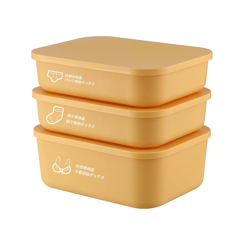 Set di 3 Pezzi Scatola portaoggetti per Biancheria Intima Calzini per cassetti Reggiseno Guanti Organizer per Armadio Organizer per cassetti per Biancheria Intima (A 3)