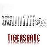 TIGERSGATE EVO Pushrods Covers Kit Compatible with 1984-1999 Harley Evolution Chrome