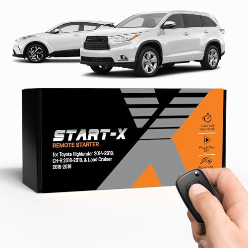 Start-X Remote Starter Kit for Highlander (2014-2019), C-HR (2018-2019), Land Cruiser (2016-2018) Vehicles | Push-to-Start Ignition | Plug & Play Install | Lock 3X to Remote Start | Zero Wire Splicing