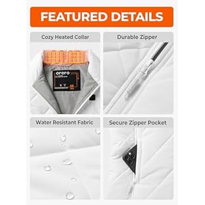 Ororo quilted heated vest for women lightweight quilted heating vest with battery charger not included  urban country home decor